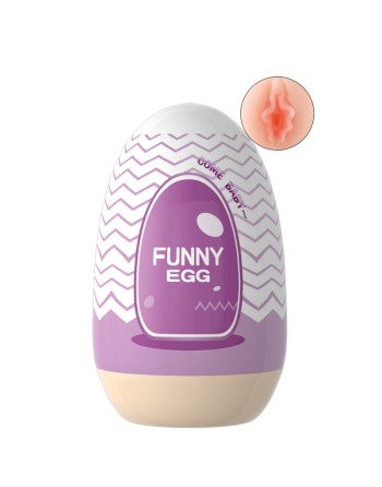 Gaine Masturbatrice Réutilisable FUNNY EGG – Design Réaliste Vagin lèvres charnus