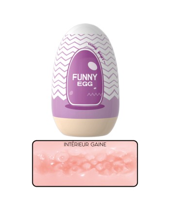 Gaine Masturbatrice Réutilisable FUNNY EGG – Design Réaliste Vagin lèvres charnus