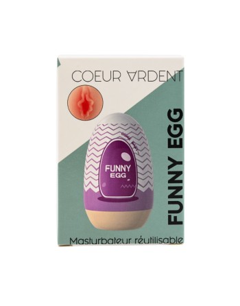 Gaine Masturbatrice Réutilisable FUNNY EGG – Design Réaliste Vagin lèvres charnus