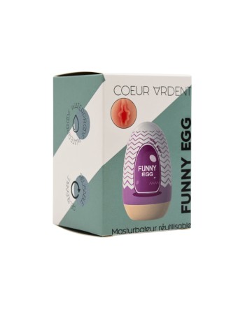 Gaine Masturbatrice Réutilisable FUNNY EGG – Design Réaliste Vagin lèvres charnus