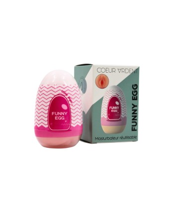 Gaine Masturbatrice Réutilisable FUNNY EGG – Design Réaliste Vagin lèvres épaisses