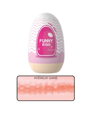 Gaine Masturbatrice Réutilisable FUNNY EGG – Design Réaliste Vagin lèvres épaisses