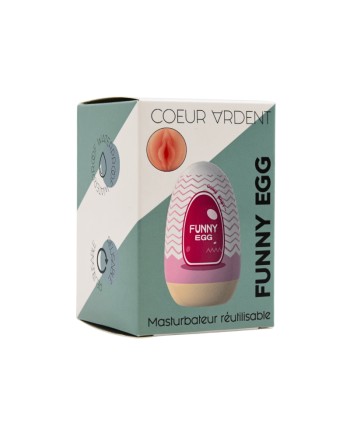 Gaine Masturbatrice Réutilisable FUNNY EGG – Design Réaliste Vagin lèvres épaisses