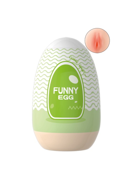 Gaine Masturbatrice Réutilisable FUNNY EGG – Design Réaliste Vagin lèvres fines