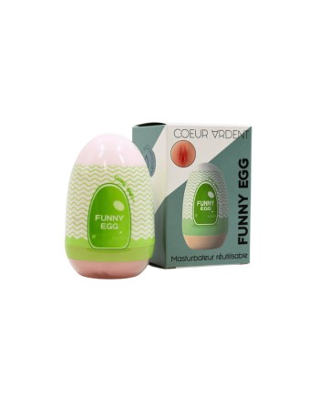 Gaine Masturbatrice Réutilisable FUNNY EGG – Design Réaliste Vagin lèvres fines