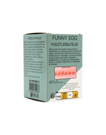 Gaine Masturbatrice Réutilisable FUNNY EGG – Design Réaliste Vagin lèvres fines