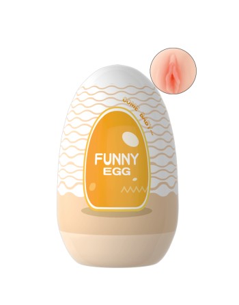 Gaine Masturbatrice Réutilisable FUNNY EGG – Design Réaliste Vagin lèvres moyennes