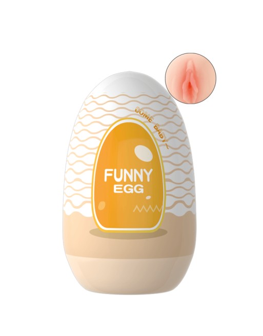 Gaine Masturbatrice Réutilisable FUNNY EGG – Design Réaliste Vagin lèvres moyennes