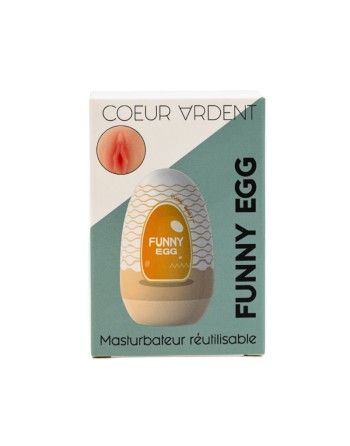 Gaine Masturbatrice Réutilisable FUNNY EGG – Design Réaliste Vagin lèvres moyennes