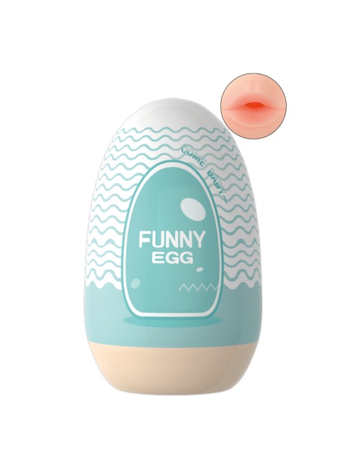 Gaine Masturbatrice Réutilisable FUNNY EGG – Design Réaliste Bouche