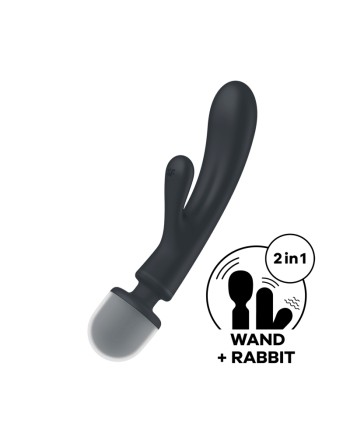 Triple lover Rabbit et Wand Satisfyer - Noir