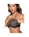 Bikini Bandeau Léopard avec Dentelle 