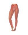 2 en 1 Top ou pantalon en résille rouge 