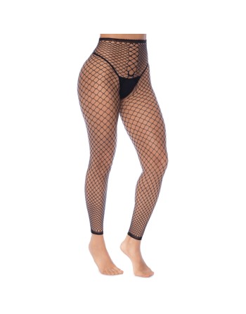 2 en 1 Top ou pantalon en résille noire 