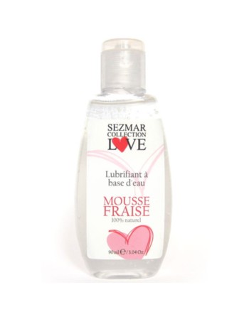 Lubrifiant à base d'eau 100% naturel Mousse fraise 90 ml 