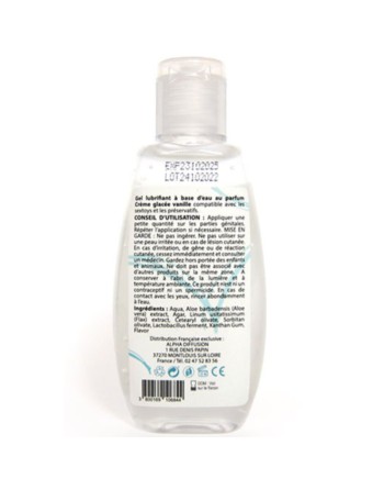 Lubrifiant à base d'eau 100% naturel Crème glacée vanille 90 ml 