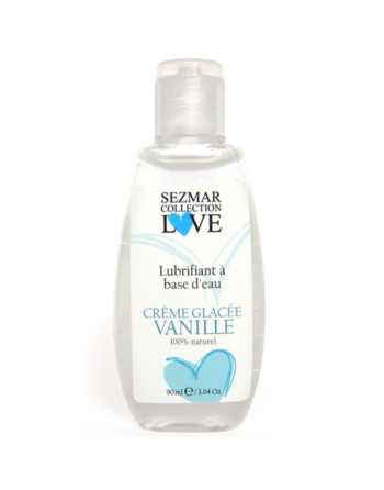 Lubrifiant à base d'eau 100% naturel Crème glacée vanille 90 ml 