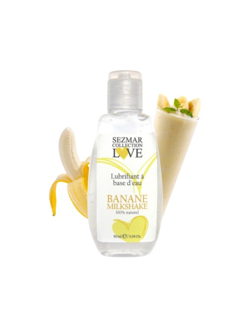 Lubrifiant à base d'eau 100% naturel Banane Milkshake 90 ml 