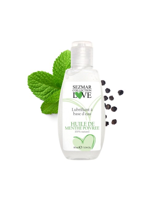 Lubrifiant à base d'eau 100% naturel Menthe poivrée 90 ml 