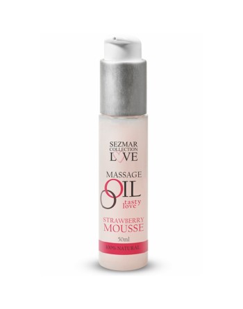 Huile de massage comestible mousse de fraise 50ml 