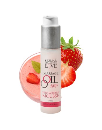 Huile de massage comestible mousse de fraise 50ml 