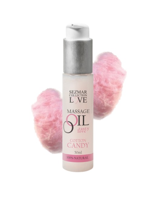 Huile de massage comestible Barbe à papa 50ml 