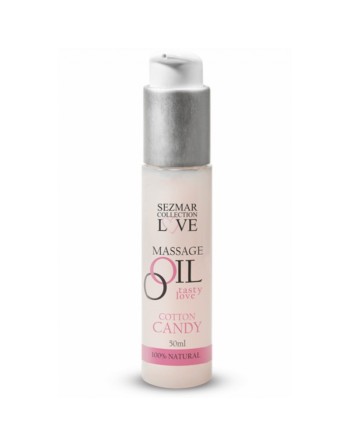 Huile de massage comestible Barbe à papa 50ml 