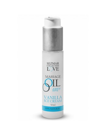 Huile de massage comestible Vanille glacée 50ml 