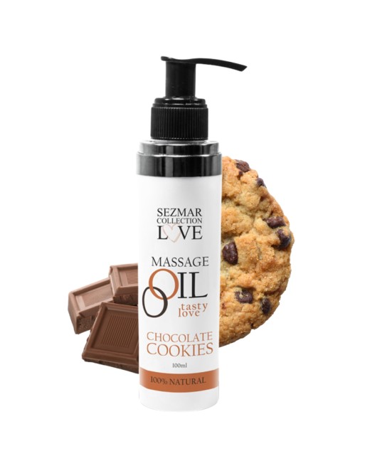 Huile de massage comestible cookie chocolat 100ml 100% naturelle 