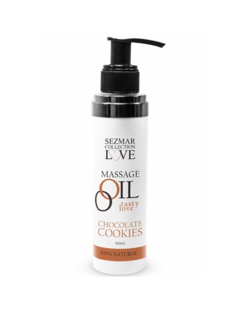 Huile de massage comestible cookie chocolat 100ml 100% naturelle 