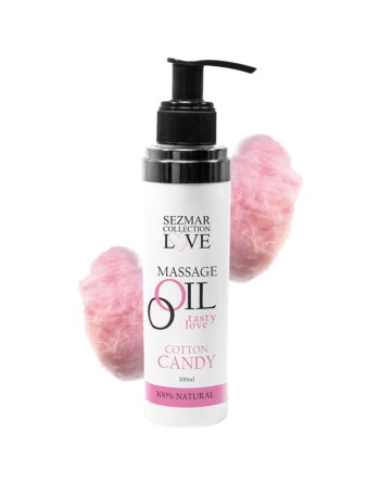 Huile de massage comestible Barbe à papa 100ml 100% naturelle  