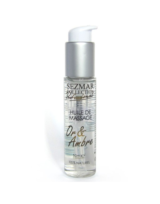 Huile de massage professionnelle Or  Ambre 100% naturelle 50 ml 