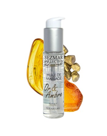 Huile de massage professionnelle Or  Ambre 100% naturelle 50 ml 