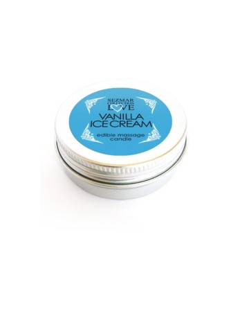 Mini Bougie de massage glace vanille 30ml 100% naturelle 