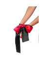 Accessoire coquin en satin réversible noir  rouge 