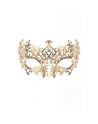 Masque vénitien Chiara rigide doré avec strass