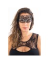 Masque vénitien Giulia rigide noir avec strass