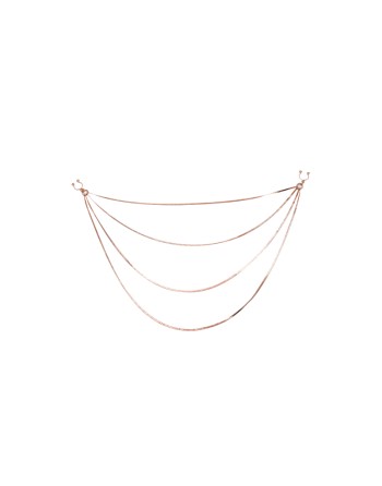 bijou pinces tétons avec 4 chainettes doré rose