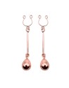 Bijou pince téton, forme perle doré rose