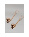 Bijou pince téton, forme perle doré rose