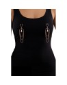 Bijoux de seins avec 3 chainettes doré rose et une perle