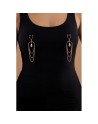 Bijoux de seins avec 3 chainettes doré rose et une perle
