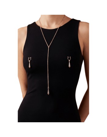 bijoux de corps, pinces de seins goutte et tour de cou chainette