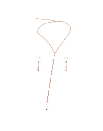 bijoux de corps, pinces de seins goutte et tour de cou chainette