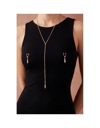 bijoux de corps, pinces de seins goutte et tour de cou chainette