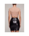 Jupe sexy longue noire wetlook Inaya
