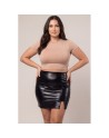Jupe sexy longue noire wetlook Inaya