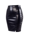 Jupe sexy longue noire wetlook Inaya