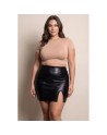Jupe sexy courte noire wetlook Alessia