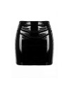 Jupe noire en simili cuir avec zip Lara